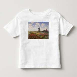 Claude Monet   Tulip Fields Rijnsburg Windmill Toddler T-Shirt
