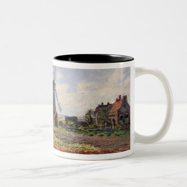 Claude Monet | Tulip Fields Rijnsburg Windmill Two-Tone Coffee Mug (Right)