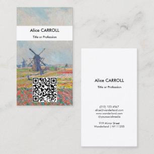 Claude Monet - Tulip Fields, The Hague - QR Code Business Card