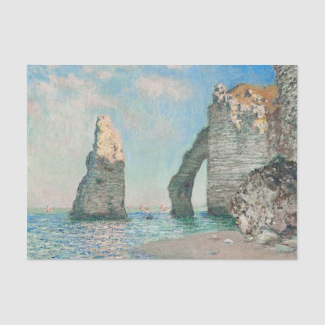 Claude Monet Turquoise Decoupage  Tissue Paper (Front)