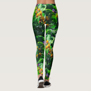 Claude Monet Type Stylised Garden Iris Leggings