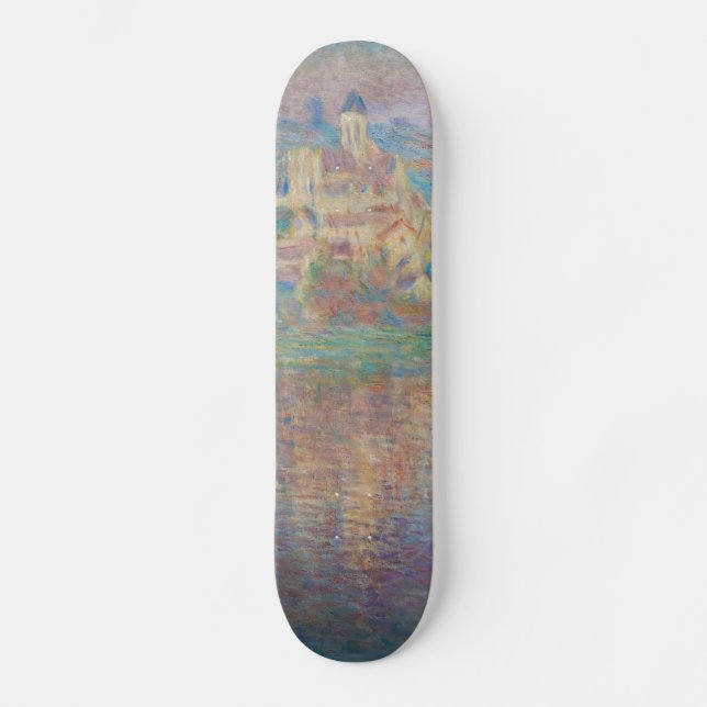 Claude Monet - Vetheuil, Sunset Skateboard (Front)