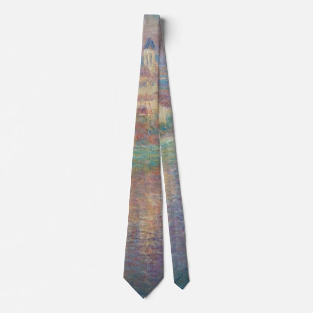 Claude Monet - Vetheuil, Sunset Tie (Front)