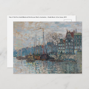 Claude Monet - View of Amsterdam Postcard