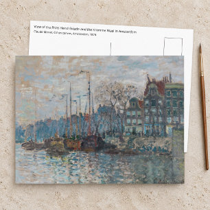 Claude Monet - View of Amsterdam Postcard