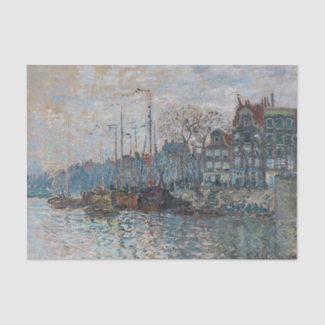 Claude Monet - View of Amsterdam Tissue Paper (Front)