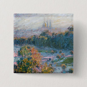 Claude Monet - View of the Tuileries, Study 15 Cm Square Badge