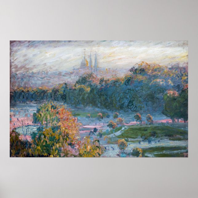 Claude Monet - View of the Tuileries, Study Poster (Front)