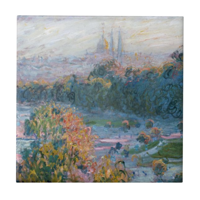Claude Monet - View of the Tuileries, Study Tile (Front)