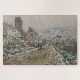 Claude Monet Village Street Vétheuil Jigsaw Puzzle