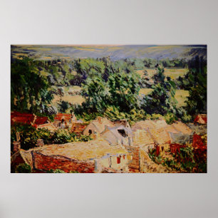 Claude Monet - Vue du village de Giverny Poster