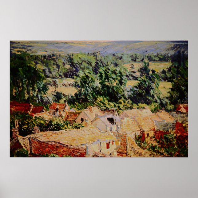 Claude Monet - Vue du village de Giverny Poster (Front)