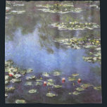 Claude Monet, Water Lilies, 1906, Blue Shower Curtain<br><div class="desc">Shower curtain with the Claude Monet art painting called "Water Lilies". "Water Lilies", 1906 painting is a painting with white and pink water lilies on a green and blue background. Customisable.</div>
