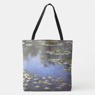Claude Monet, Water Lilies, 1906, Blue Tote Bag