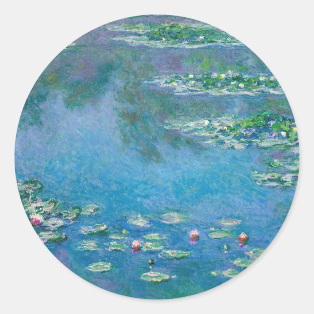 Claude Monet - Water Lilies 1906 Classic Round Sticker (Front)