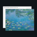 Claude Monet - Water Lilies 1906 Postcard<br><div class="desc">Water Lilies (Nympheas) - Claude Monet,  Oil on Canvas,  1906</div>