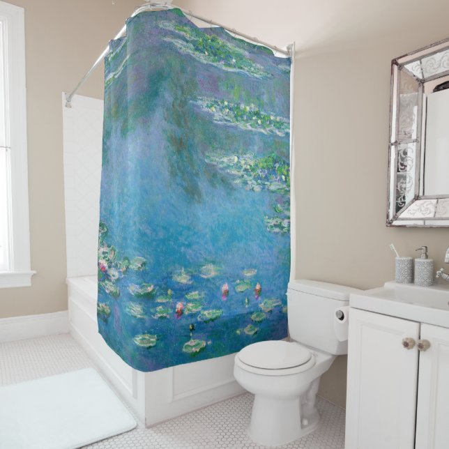Claude Monet - Water Lilies 1906 Shower Curtain (In Situ)