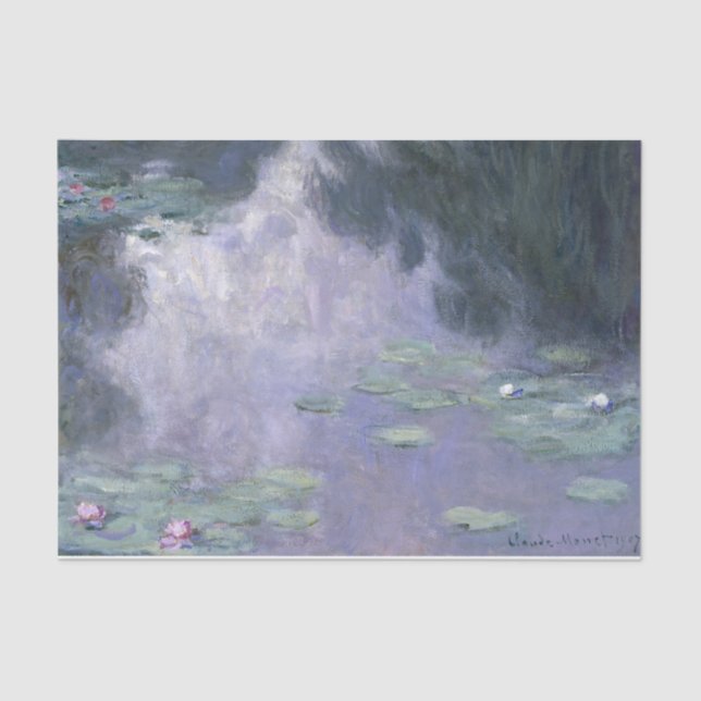 Claude Monet Water Lilies 1907 Nymphéas GalleryHD Tissue Paper (Front)