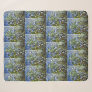 Claude Monet Water Lilies 1915 Impressionist Art Sherpa Blanket