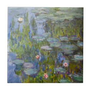 Claude Monet Water Lilies 1915 Impressionist Art Tile