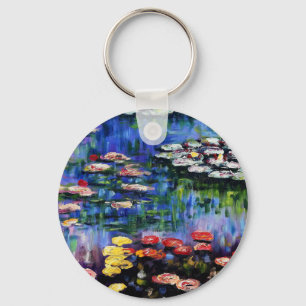 Claude Monet Water Lilies 1916 Fine Art Key Ring