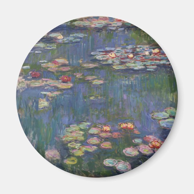 Claude Monet Water Lilies 1916 Fine Art Magnet (Front)