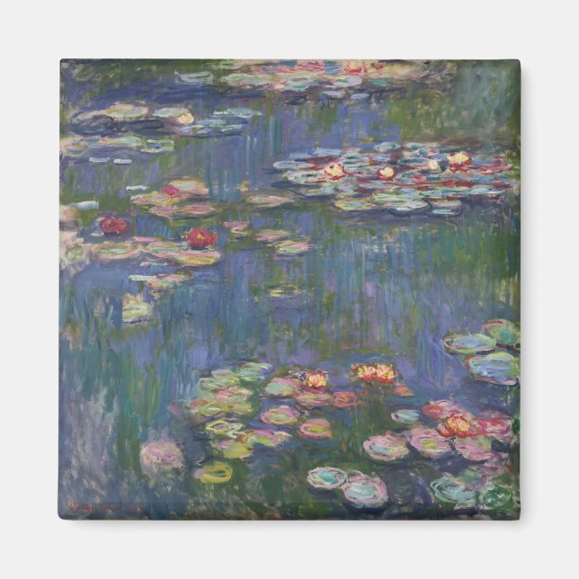 Claude Monet Water Lilies 1916 Fine Art Magnet (Front)