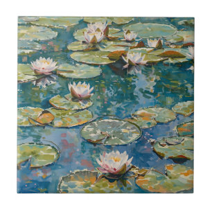 Claude Monet Water Lilies 1916 Fine Art  Tile