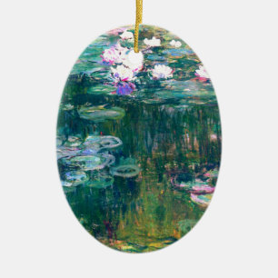 Claude Monet Water Lilies 1917 Ceramic Tree Decoration