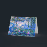 Claude Monet - Water Lilies, 1919, Card<br><div class="desc">Claude Monet famous painting,  Water Lilies,  1919.</div>