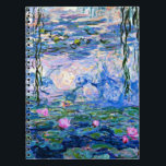 Claude Monet - Water Lilies, 1919 Notebook<br><div class="desc">Claude Monet's famous painting of Water Lilies,  1919.</div>