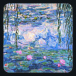 Claude Monet - Water Lilies, 1919, Square Sticker<br><div class="desc">Water Lilies,  1919,  famous painting by Claude Monet.</div>