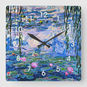 Claude Monet - Water Lilies, 1919, Square Wall Clock