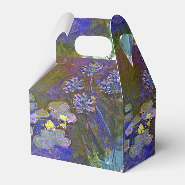 Claude Monet Water Lilies Agapanthus Favour Box (Front Side)
