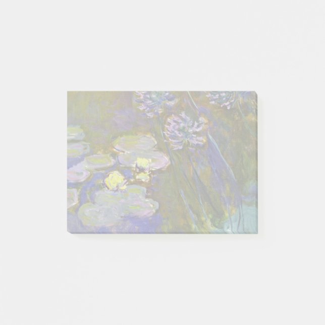 Claude Monet Water Lilies Agapanthus Post-it Notes (Front)