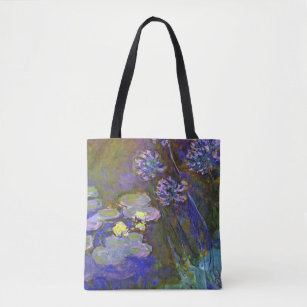 Claude Monet Water Lilies Agapanthus Tote Bag
