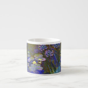 Claude Monet Water Lilies Agapanthus Vintage Art Espresso Cup