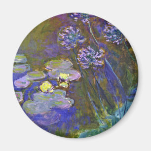 Claude Monet Water Lilies and Agapanthus Magnet