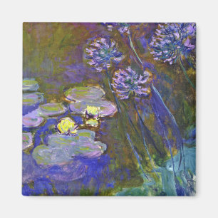 Claude Monet Water Lilies and Agapanthus Magnet