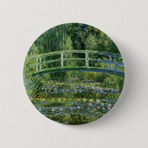 Claude Monet Water Lilies and Japanese Bridge 6 Cm Round Badge
