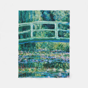 Claude Monet - Water Lilies And Japanese Bridge Fleece Blanket