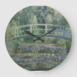 Claude Monet - Water Lilies And Japanese Bridge Large Clock