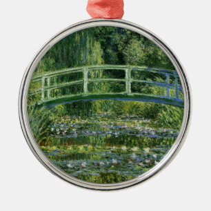 Claude Monet Water Lilies and Japanese Bridge Metal Tree Decoration