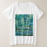 Claude Monet - Water Lilies And Japanese Bridge Plus Size T-Shirt<br><div class="desc">Claude Monet - Water Lilies And Japanese Bridge (1899)</div>