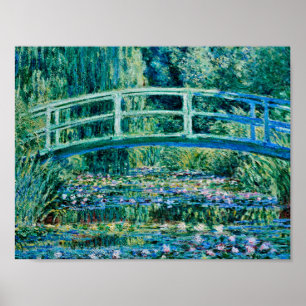 Claude Monet - Water Lilies And Japanese Bridge Poster