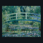 Claude Monet - Water Lilies and Japanese Bridge Poster<br><div class="desc">Water Lilies and Japanese Bridge by Claude Monet, 1899. Claude Monet was a founder of French Impressionist painting, and the most consistent and prolific practitioner of the movement's philosophy of expressing one's perceptions before nature, especially as applied to plein-air landscape painting. The term "Impressionism" is derived from the title of...</div>