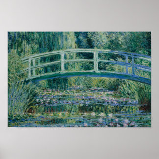 Claude Monet - Water Lilies and Japanese Bridge Poster