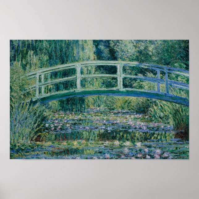 Claude Monet - Water Lilies and Japanese Bridge Poster (Front)