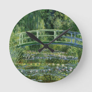 Claude Monet Water Lilies and Japanese Bridge Round Clock