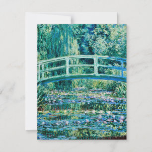 Claude Monet - Water Lilies And Japanese Bridge Thank You Card